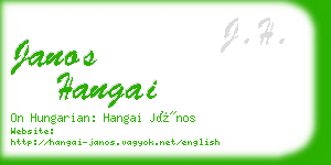 janos hangai business card